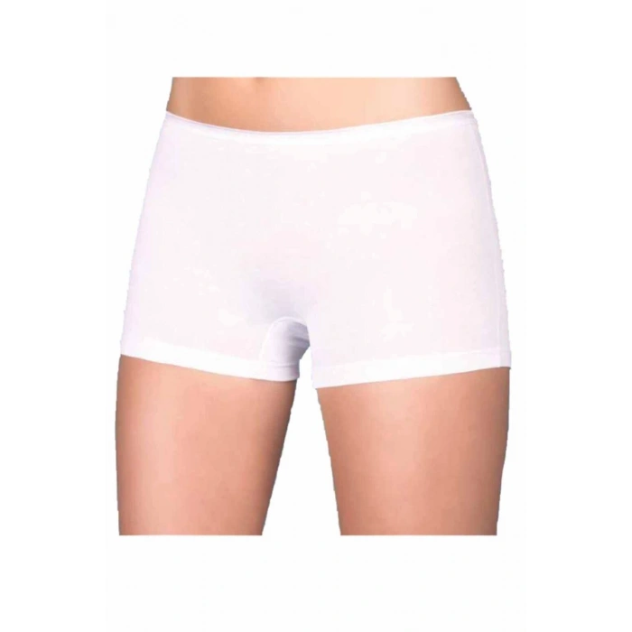 Hubrendy Tedarik Likralı Süprem Bayan Boxer Short Beyaz 2100B