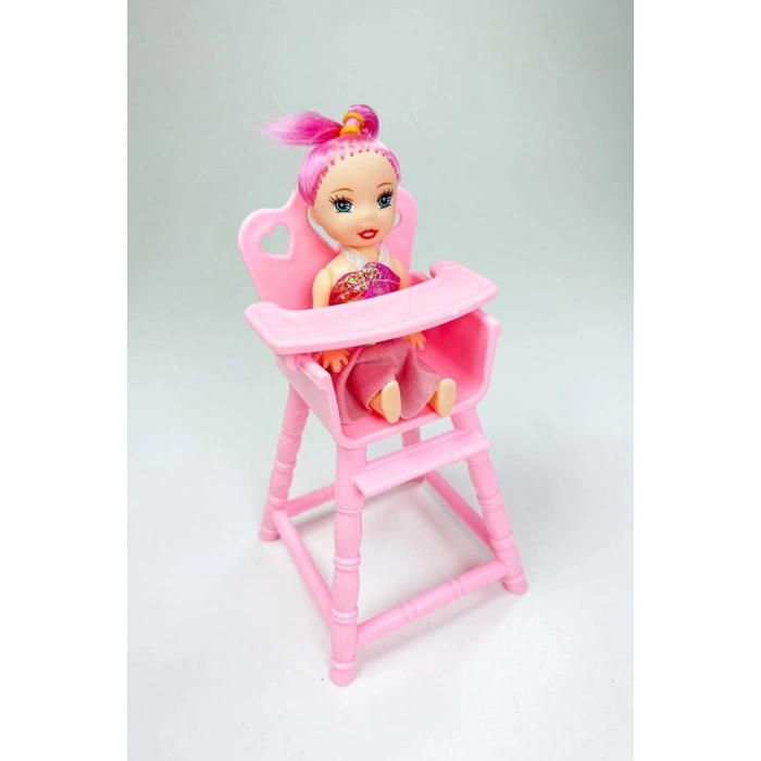 Hubrendy Tedarik Mama Sandalyeli Parmak Bebek 16 cm