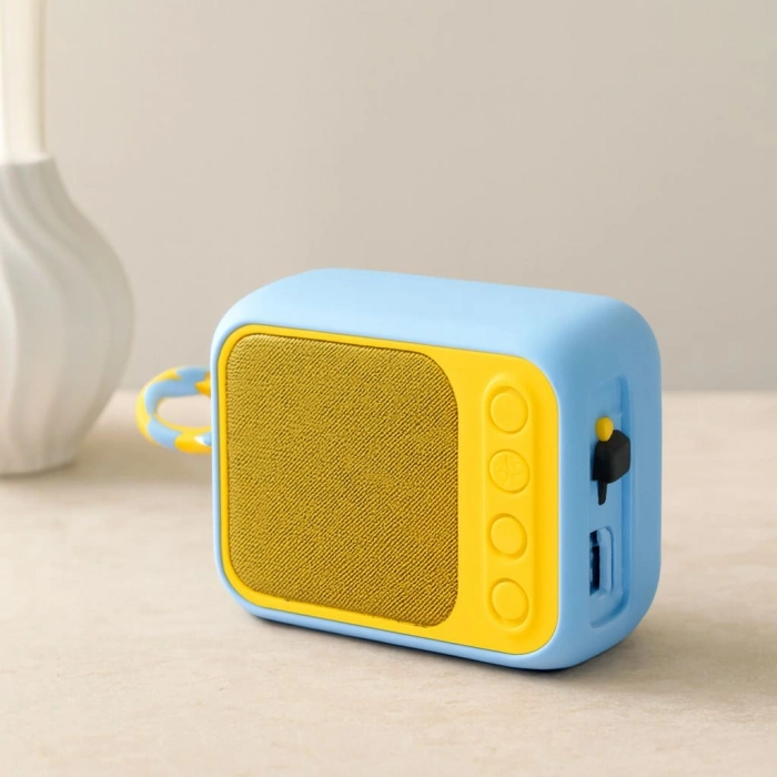 Hubrendy Tedarik Mini Bluetooth Hoparlör (Type-C, 5W, Mikrofon & Kart Girişi)