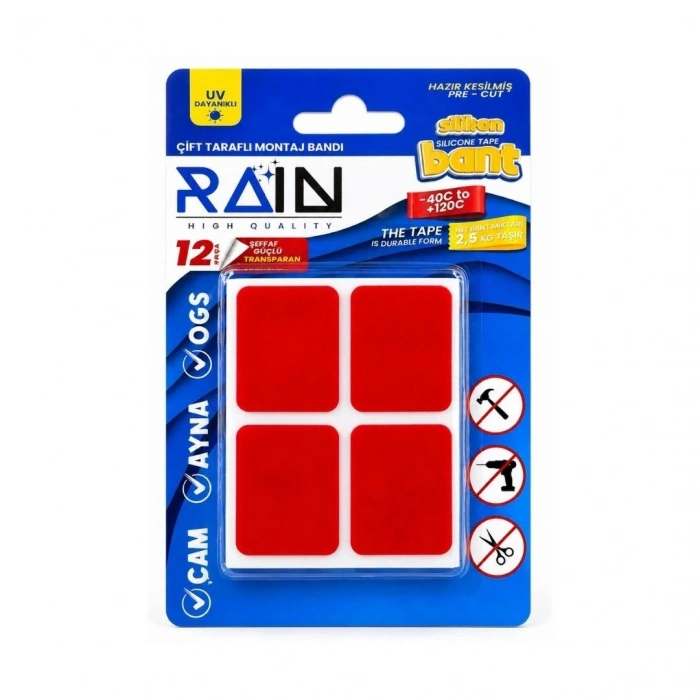 Hubrendy Tedarik Rain Çift Taraflı Silikon Bant Hazır Kesilmiş