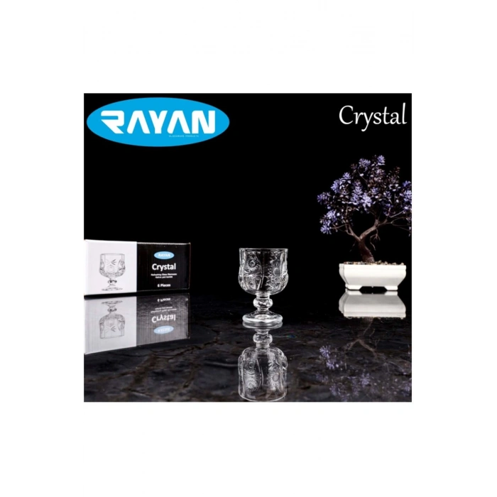 Hubrendy Tedarik Rayan Crystal 6lı Kahve Yanı Bardak