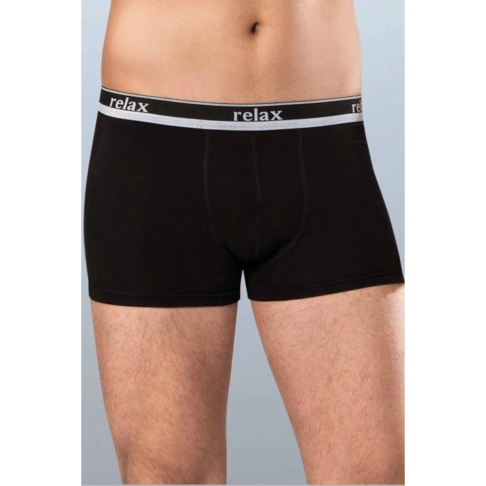 Hubrendy Tedarik Relax Pamuklu Esnek Erkek Boxer Siyah - 1268A
