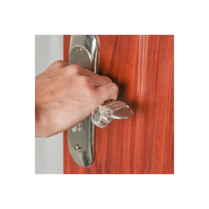 Hubrendy Tedarik Şeffaf Kapı Kolu Stoperi Kapı Kolu Tamponu 4 Adet Kapı Güvenliği