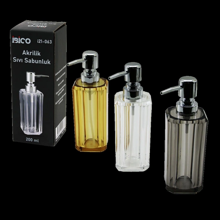 Hubrendy Tedarik Sıvı Sabunluk 200 ml Akrilik Mika