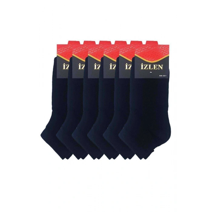 Hubrendy Tedarik Siyah Erkek Kısa Spor Çorap 6 Çift