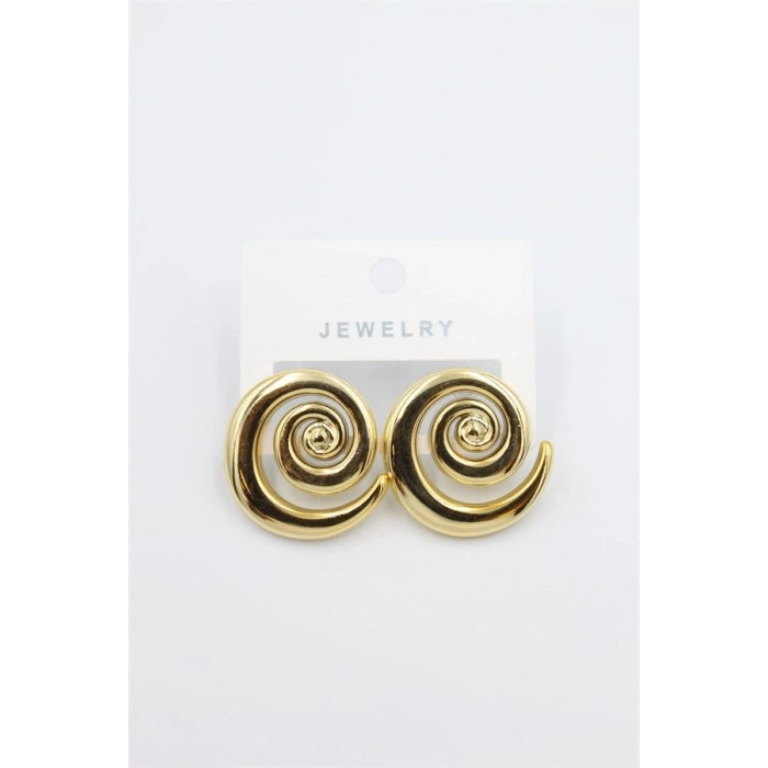 Hubrendy Tedarik Spiral Küpe - Altın