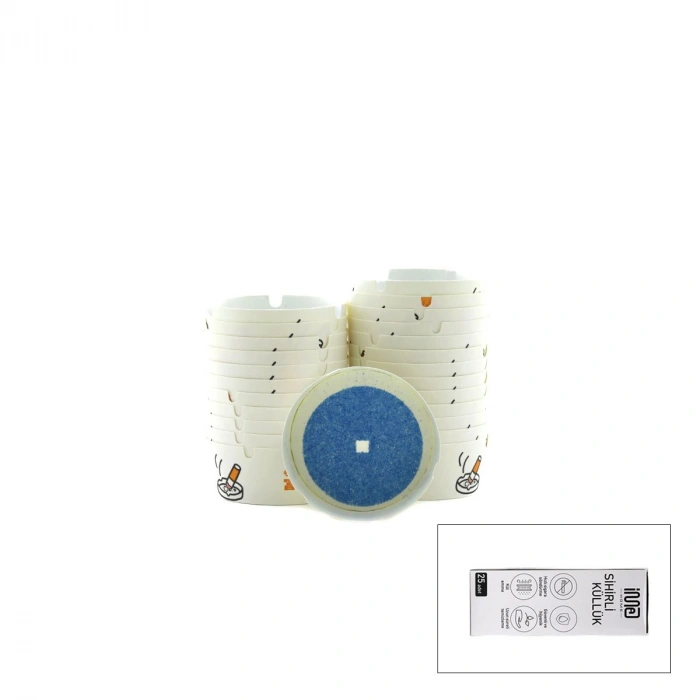 Hubrendy Tedarik Tek Kullanımlık Jel Küllük 25li Paket