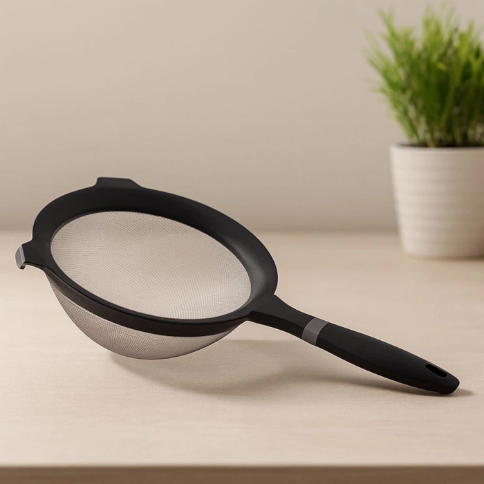Hubrendy Tedarik Tel Süzgeç 16 cm (650 ml) Plastik Saplı