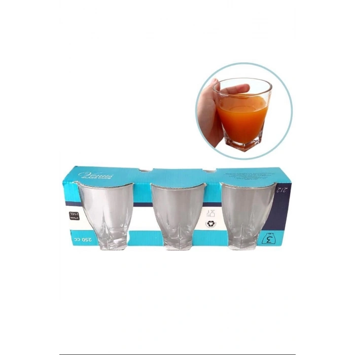 Hubrendy Tedarik Venüs 3lü Su Bardağı 250Ml Royaleks-212