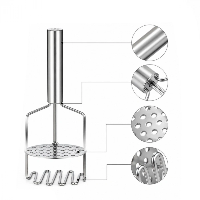 Hubrendy Tedarik Yaylı 2-in-1 Patates Ezici