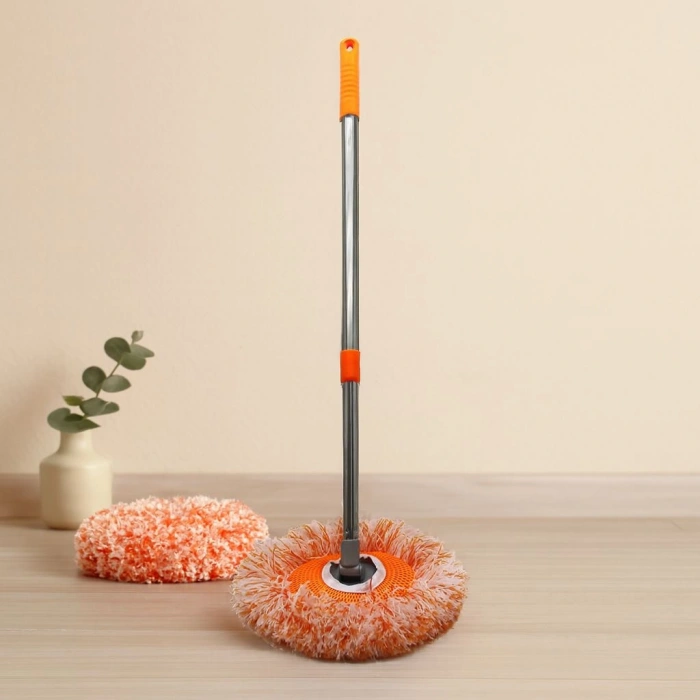 Hubrendy Tedarik Yuvarlak Ayarlı Dönerli Mop