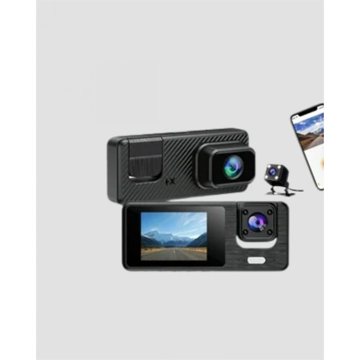 Hubrendy Tekno 1080P 3 Kameralı Araç DVR -Q301