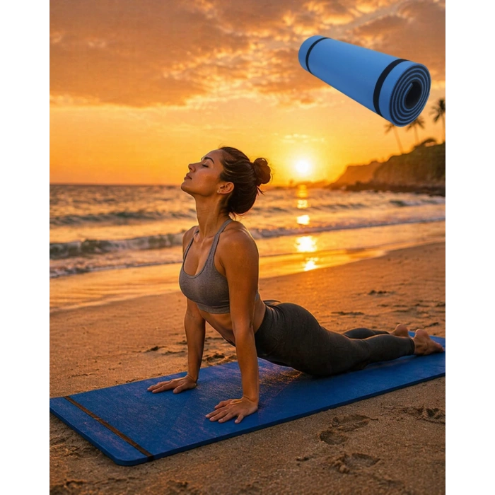 Hubrendy Tekno 10MM YOGA MATI MAVİ