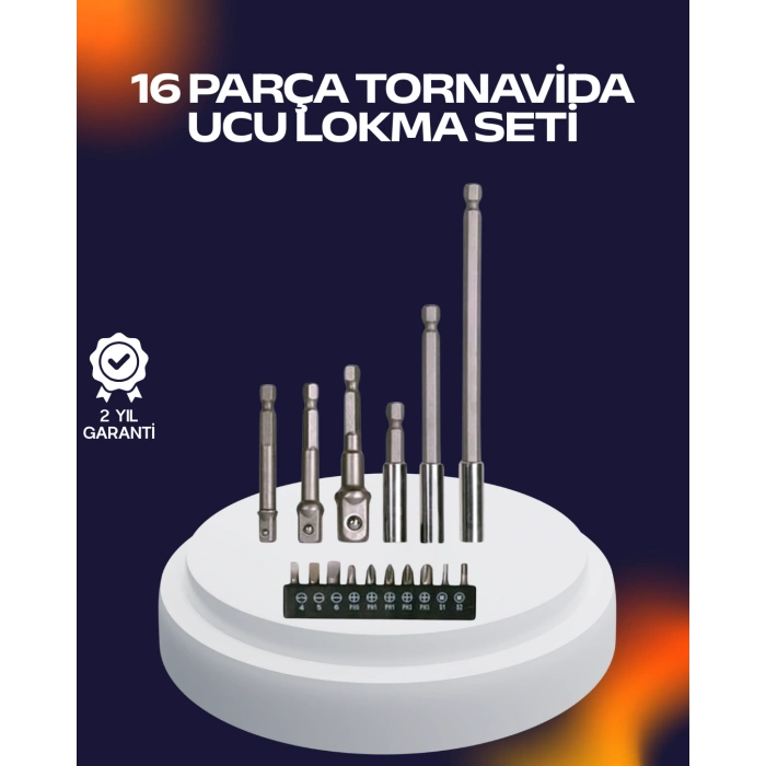 Hubrendy Tekno 16 Parça Usta İşçilik Bits Takımı Vida Sökme Takma Set