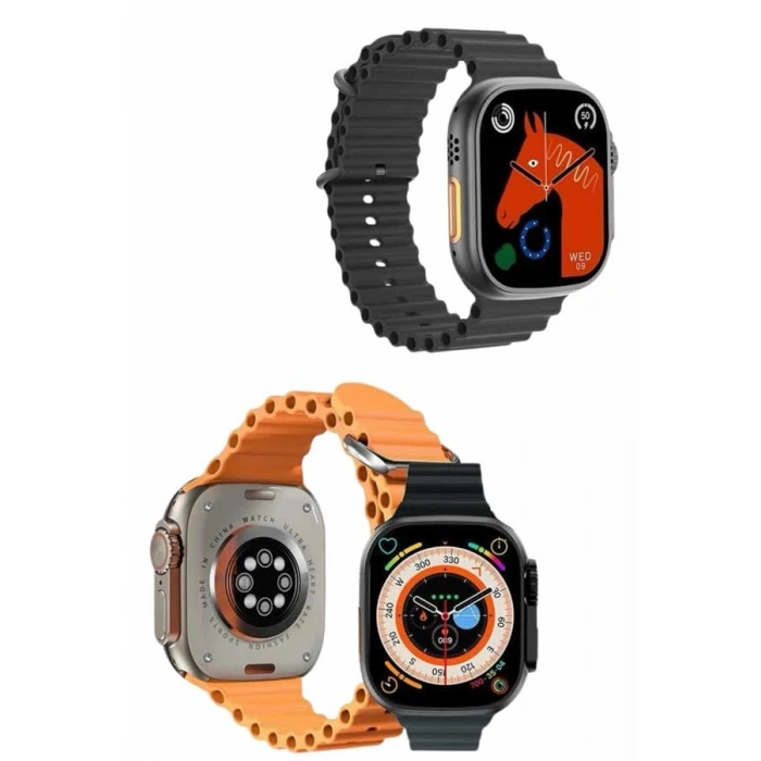 Hubrendy Tekno 2025 Model Akıllı Saat Çift Kordon Ios Ve Android Arama Cevaplama Sesli Asistan