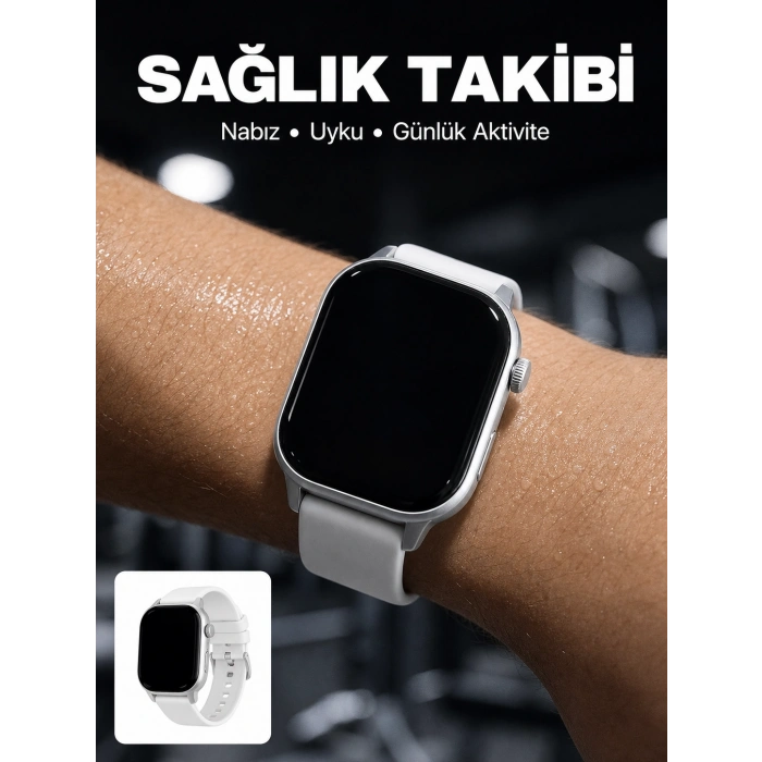 Hubrendy Tekno 3 Kordonlu Akıllı Saat Bluetooth Arama ve Akıllı Bildirim Destekli