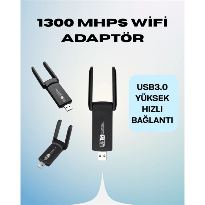 Hubrendy Tekno AC1200 USB WiFi Adaptör