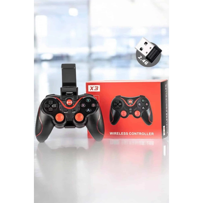 Hubrendy Tekno Android Uyumlu Gamepad X3 Game Stick Oyun Kolu Bluetooth Bağlantılı