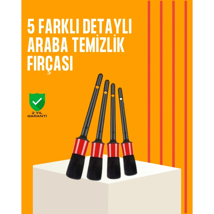 Hubrendy Tekno Araba Temizliği İçin 5 Parça Fırça Takımı