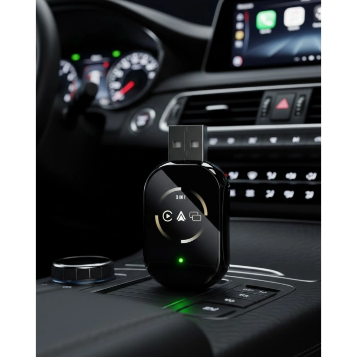 Hubrendy Tekno Araç İçi Kablosuz CarPlay Android Auto AirPlay Adaptörü