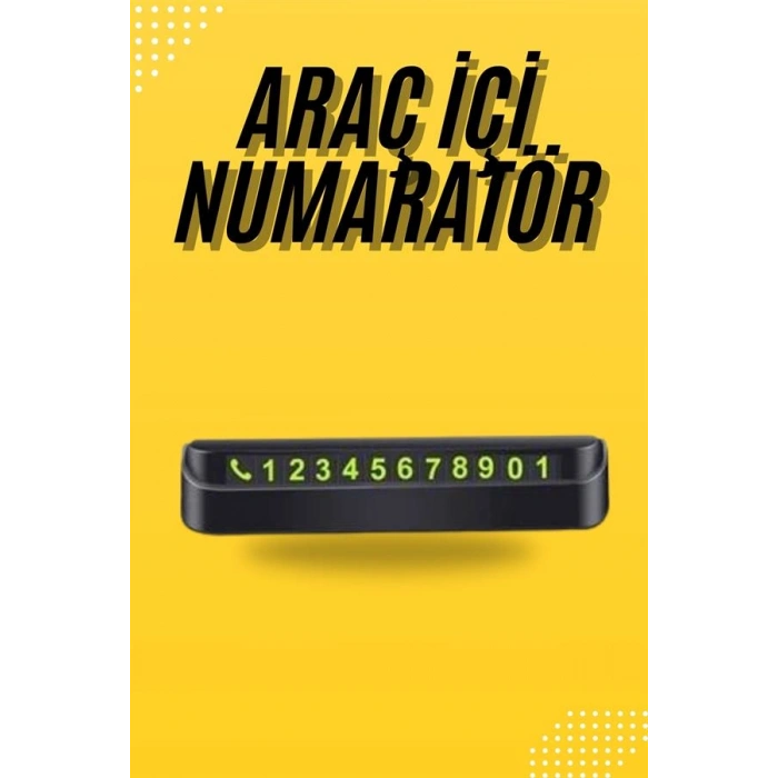 Hubrendy Tekno Araç Park Numaratörü Tüm Araçlara Uyumlu Araba Numaralık