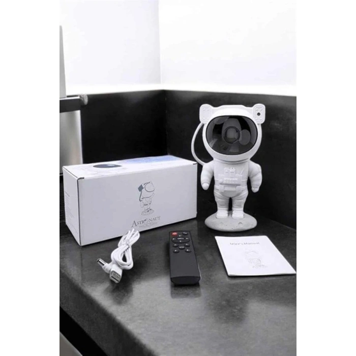 Hubrendy Tekno Astronot Görünümlü Projeksiyon Speaker Taşınabilir
