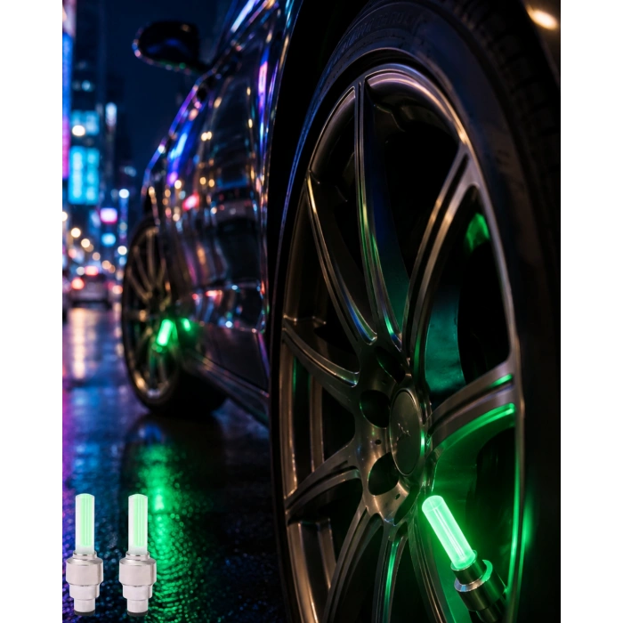Hubrendy Tekno Bisiklet Sibop Işığı 2li Set Hareket Sensörlü LED Lastik Işığı