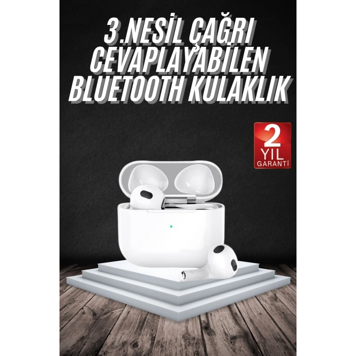 Hubrendy Tekno Bluetooth Kulaklık 3. Nesil Ios Android Uyumlu Yeni Nesil Wireless Charge