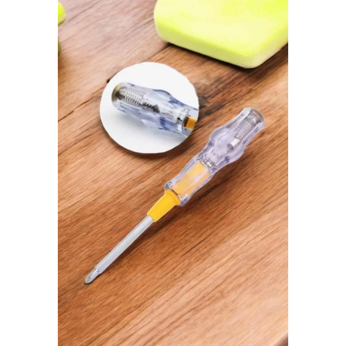 Hubrendy Tekno Çift Taraflı Elektrik Kontrol Kalemi Şeffaf Tornavida