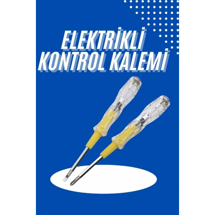 Hubrendy Tekno Çift Uçlu Kontrol Kalemi Elektrik Test Kalemi Şeffaf