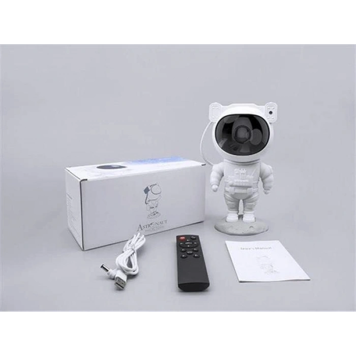 Hubrendy Tekno Çocuklara Özel Projeksiyon Astronot Lamba Speaker Sevimli
