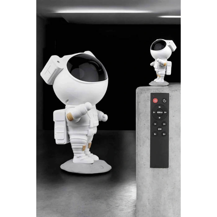 Hubrendy Tekno Çocuklara Özel Projeksiyon Astronot Lamba Speaker Sevimli