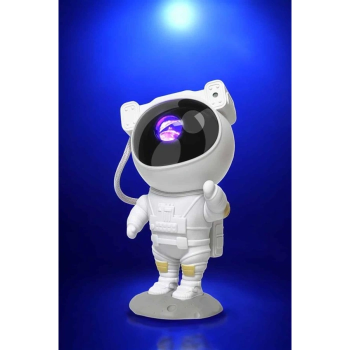 Hubrendy Tekno Çocuklara Özel Projeksiyon Astronot Lamba Speaker Sevimli