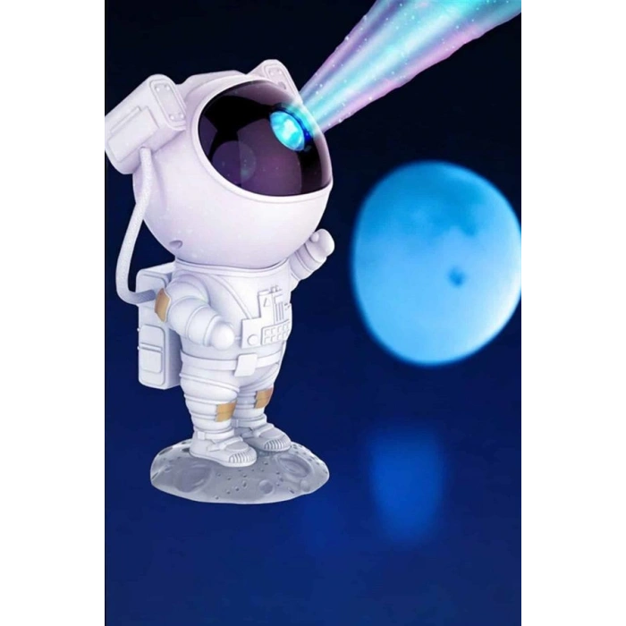 Hubrendy Tekno Çocuklara Özel Projeksiyon Astronot Lamba Speaker Sevimli