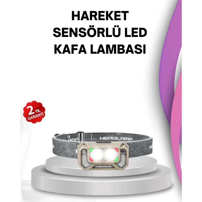 Hubrendy Tekno El Sallama Sensörlü LED Far Ayarlanabilir Işık Açısı