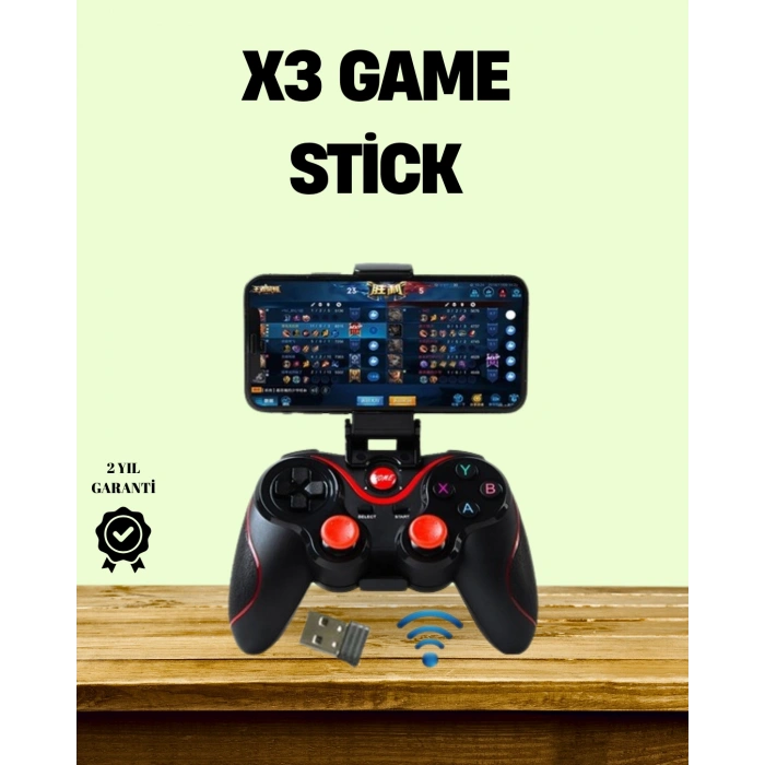 Hubrendy Tekno Ergonomik Tasarımlı Şarjlı Kablosuz Gamepad