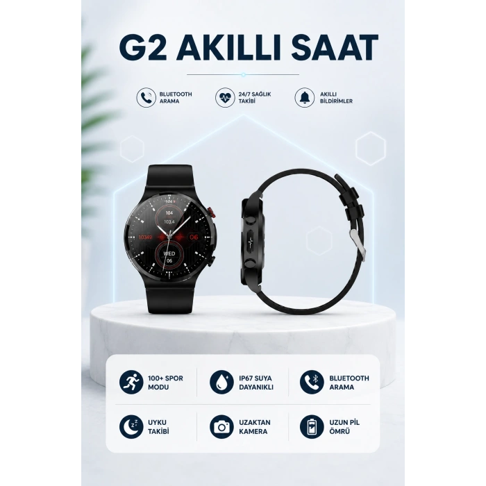 Hubrendy Tekno G42 AKILLI SAAT IOS ve ANDROİD CİHAZLARLA UYUMLU