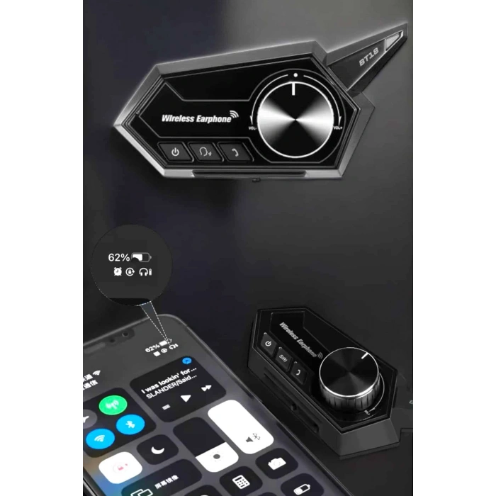 Hubrendy Tekno Intercom Kask Kulaklığı ANC Özelliği Yüksek Ses Kaliteli Bluetooth Kulaklık