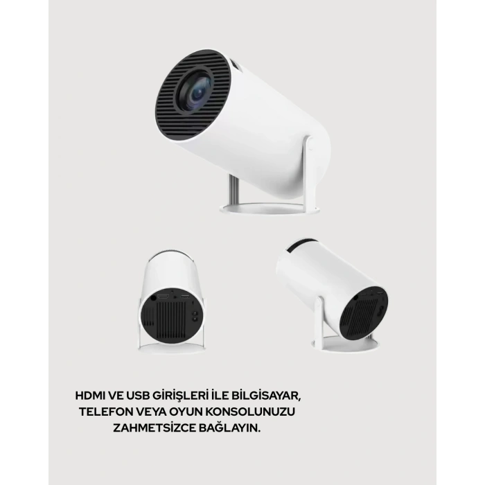 Hubrendy Tekno Kablosuz Bağlantılı Ultra Pro Projeksiyon