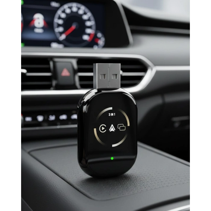 Hubrendy Tekno Kablosuz CarPlay Android Auto Adaptörü Otomatik Eşleşme