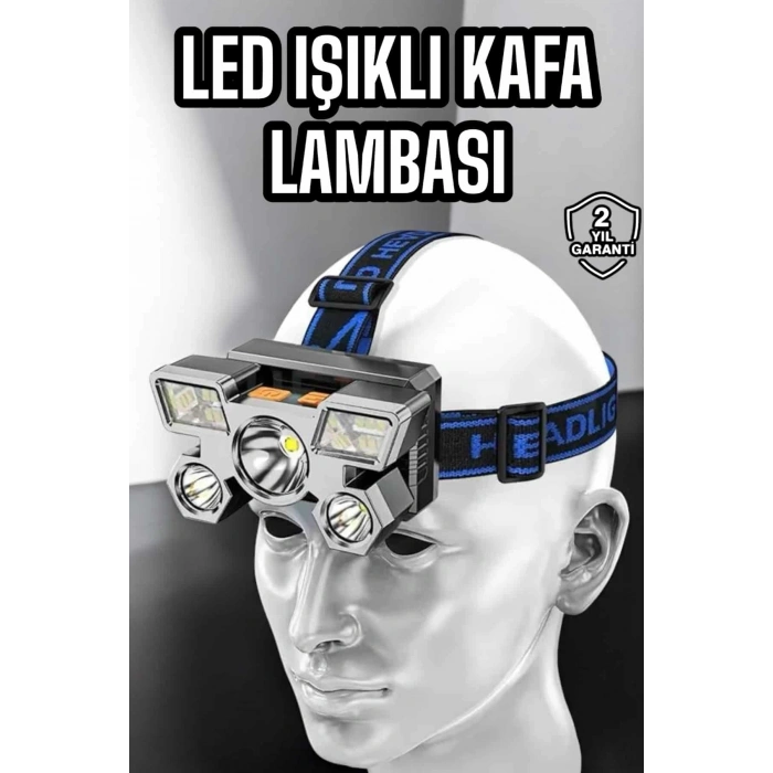 Hubrendy Tekno Kafa Lambası Hafif ve Esnek Çift Anahtarlı Far Led Işık