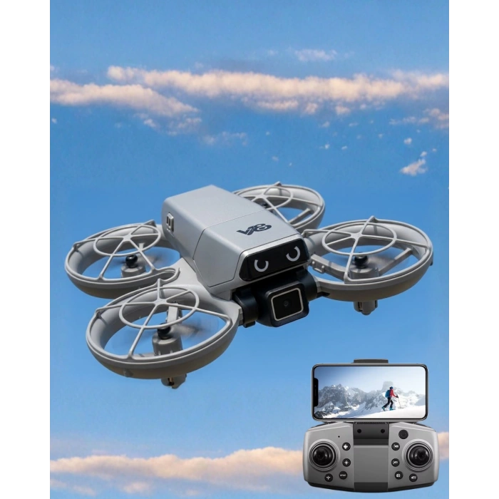 Hubrendy Tekno Kameralı Mini Drone Optical Flow Hover APP Kontrollü