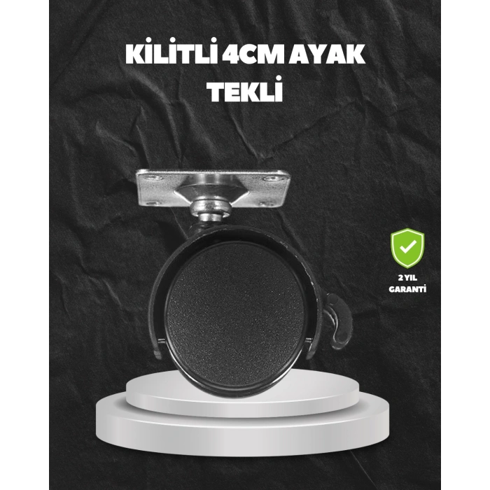 Hubrendy Tekno Kilitli 4 cm Evrensel Tekerlek Ayak Tek Adet