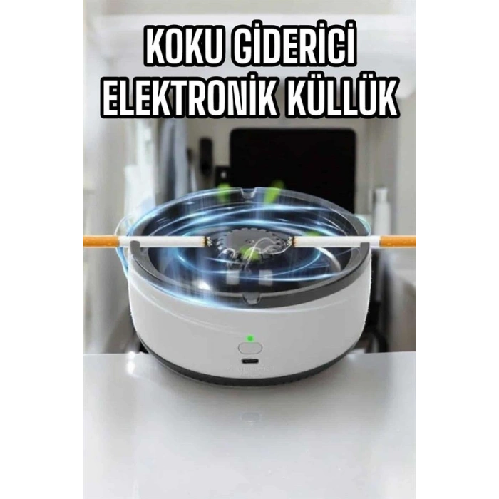 Hubrendy Tekno Küllük Duman Giderici Temizlenebilir Elektronik Pilli