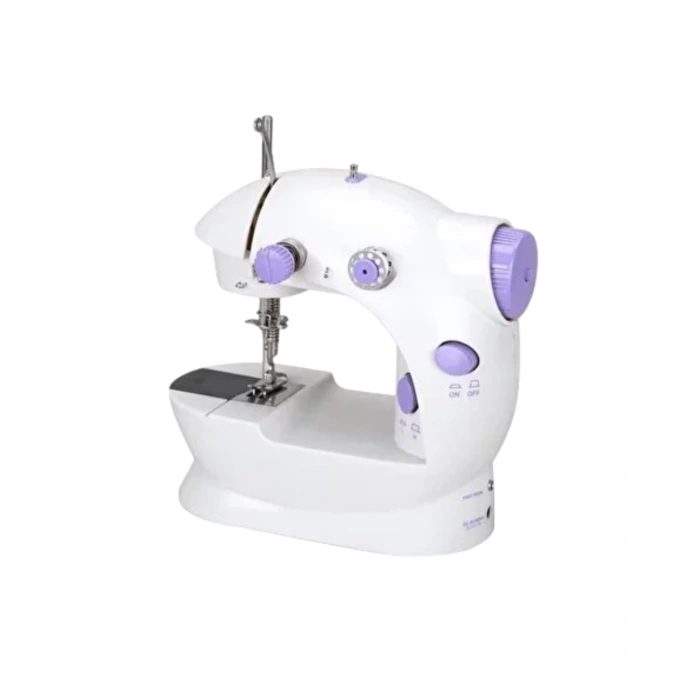 Hubrendy Tekno Pedallı Mini Dikiş Makinesi Çift Makara Kilitli Dikiş