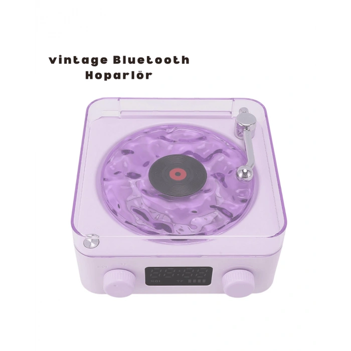 Hubrendy Tekno Retro Bluetooth Hoparlör MOR