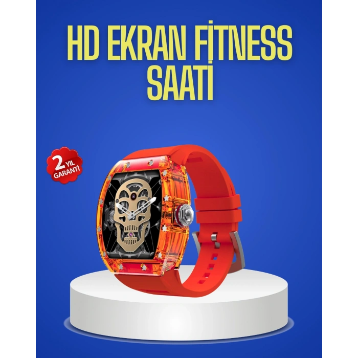 Hubrendy Tekno Şeffaf Tasarımlı Akıllı Saat Dokunmatik Ekranlı