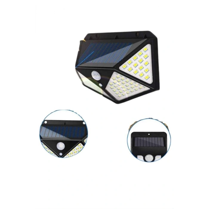 Hubrendy Tekno Solar Sensörlü Duvar Lambası Bahçe Lambası Parlak Beyaz Işık Suya Dayanıklı