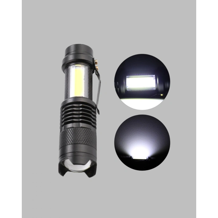 Hubrendy Tekno Suya Dayanıklı 4 Modlu Mini LED El Feneri