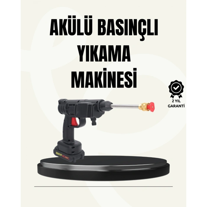 Hubrendy Tekno TEK BATARYALI 48V Şarjlı Basınçlı Yıkama Makinesi